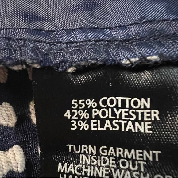 NWT Polka Dot Gingham Mid Rise 3.5” Short British Khaki Navy Blue White 6 - Picture 10 of 10